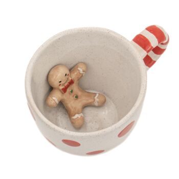 Gingerbread Man Christmas Surprise Mug, 2 of 3