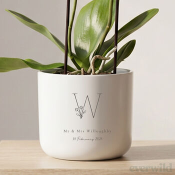 Personalised Plant Pot With Houseplant – Wedding Gift, 2 of 8