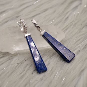 Lapis Lazuli 925 Silver Earrings, 2 of 9