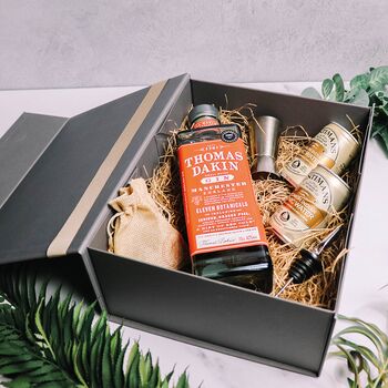 Personalised Thomas Dakin Gin Gift Set Luxury Gift Box, 2 of 5