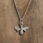 Silver Bow Or Bee Necklace, thumbnail 2 of 3
