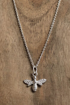 Silver Bow Or Bee Necklace, 2 of 3