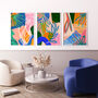Colourful Oversized Abstract Leaf Art Print, thumbnail 8 of 12
