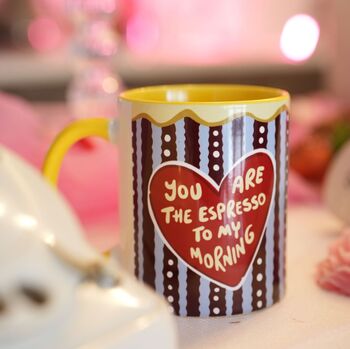 You Are My Espresso Valentine Mug Romantic Gift, 8 of 9