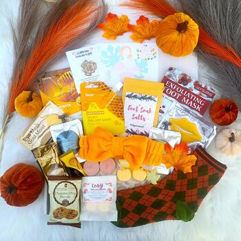 Cosy Pumpkin Season Gift | Hygge Spa Pamper Hamper, 7 of 10