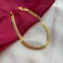 Golden Brass Boho Leaf Foot Payal Anklet, thumbnail 4 of 5
