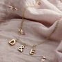 Textured Initial Letter Station Necklace, thumbnail 2 of 6