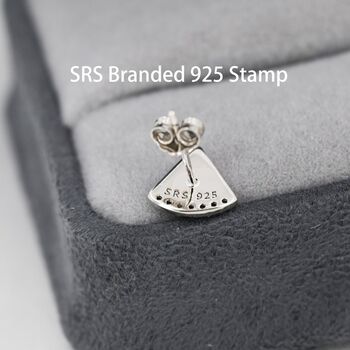 Sterling Silver Watermelon Stud Earrings, 9 of 9