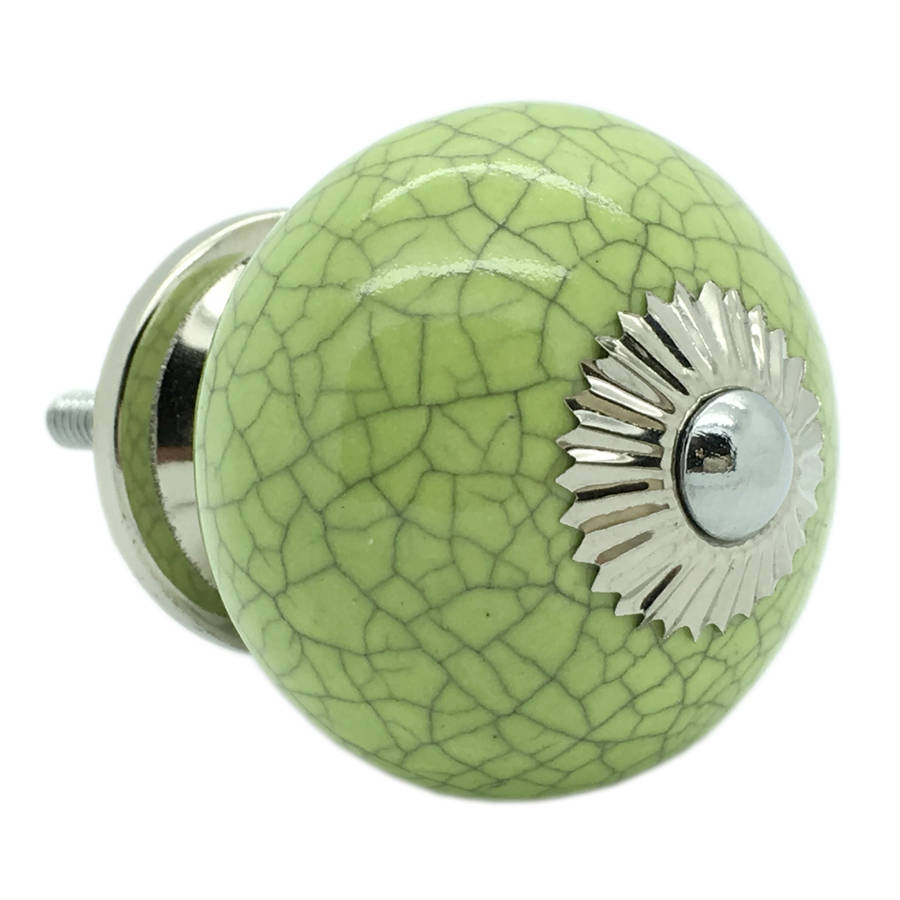 green round crackle cupboard door knob drawer handle by g decor
