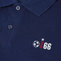 Organic Cotton England Football Navy Polo Shirt, thumbnail 4 of 6