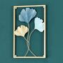 Subtle Soft Shades Of Blue And Gold Wall Art Decor, thumbnail 4 of 11