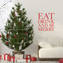'Eat Drink & Be Merry' Wall Sticker, thumbnail 1 of 4