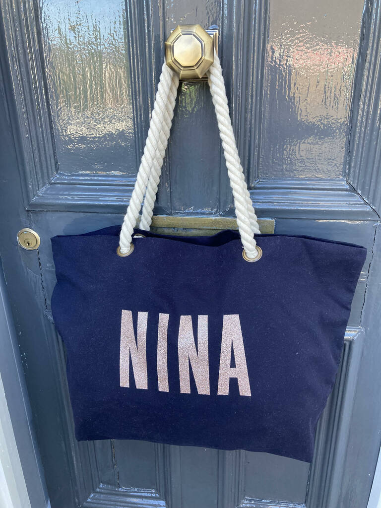 Personalised Canvas Rope Handle Tote Bag By Love Lammie & Co