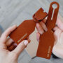 Personalised Couple Leather Luggage Tags Letterbox Gift, thumbnail 1 of 4