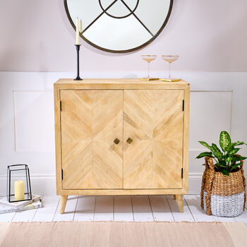 Parquet Wood Sideboard, 2 of 4