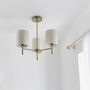Three Light Shaded Chandelier, thumbnail 4 of 12