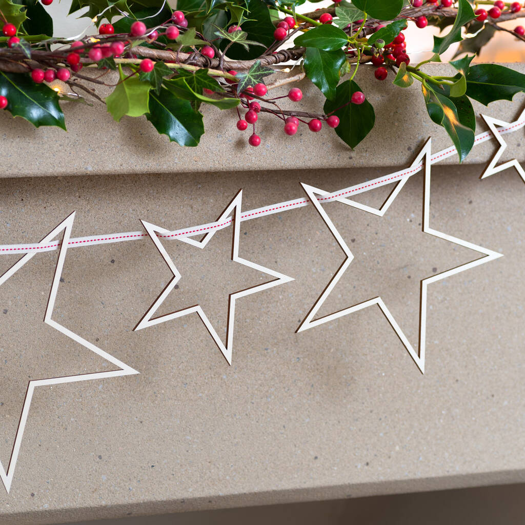 Star Streamers Wooden Garland By Croglin Designs