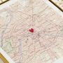Personalised Vintage Map Picture With Stitched Heart, thumbnail 6 of 7