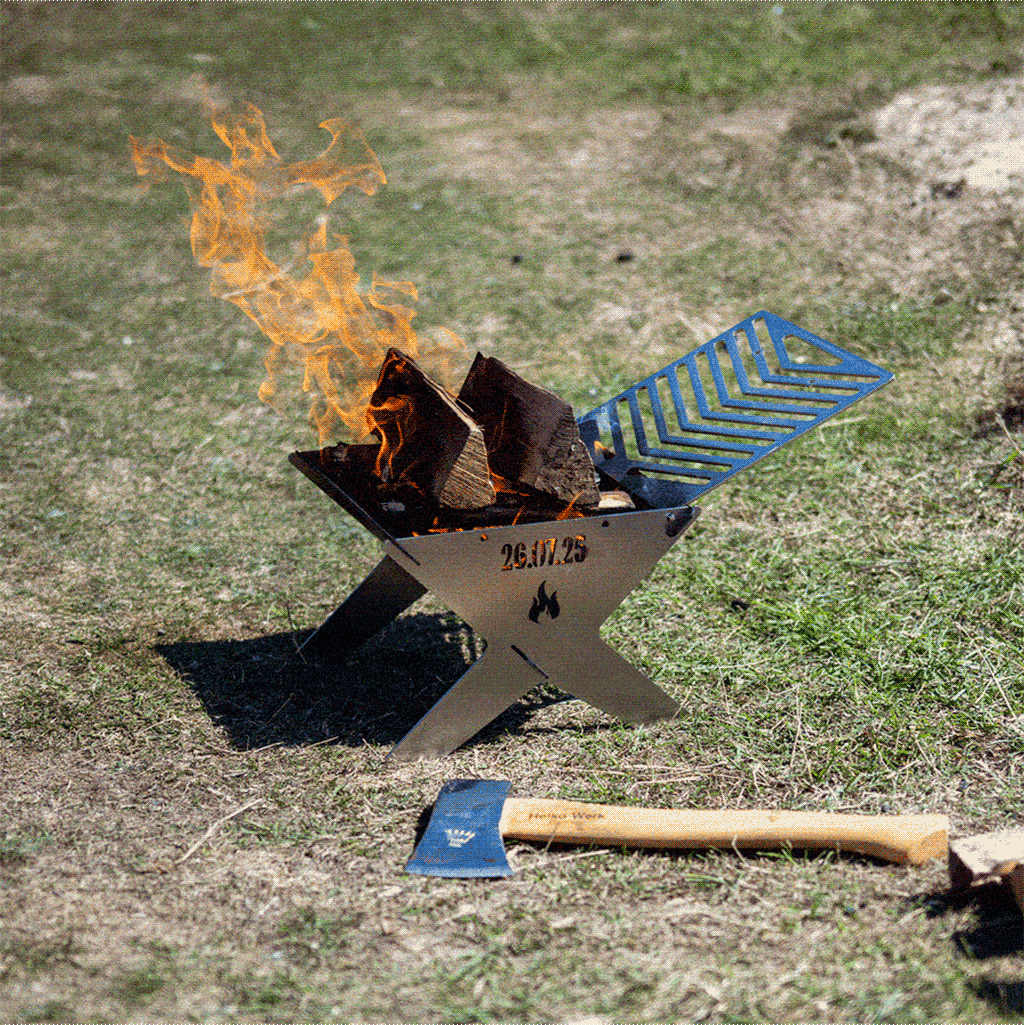 Personalised Slot Together Portable Camping Fire Pit, 2 of 12