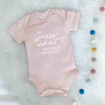 Guess What?! Pregnancy Announcement Babygrow, 7 of 8