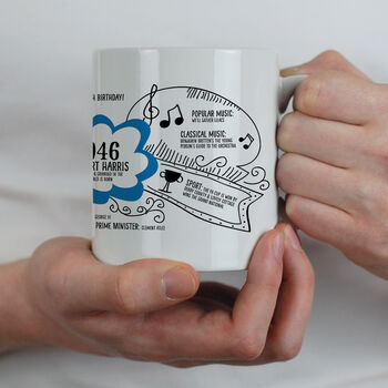 80th Birthday Gift Personalised 1946 Mug, 9 of 11