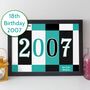 18th Birthday Print Or Card Personalised Gift 2007, thumbnail 1 of 12