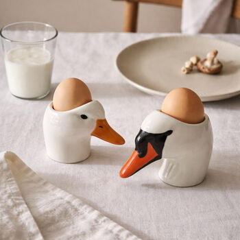 Handmade Ceramic Swan Shaped Egg Cup, 2 of 2