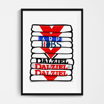 Football Shirt Stack Poster, 6 of 12