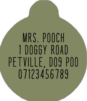 Green Meadow Daisy Custom ID Dog Tag, 2 of 3