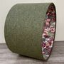 Green Tweed Botanist Lined Drum Lampshade, thumbnail 1 of 10