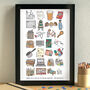 Starting University Alphabet Art Print, thumbnail 2 of 4