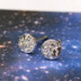 Sterling Silver Mini Full Moon Earrings, thumbnail 4 of 7