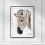 Set Of Two Modern Zebra Tiger Wall Art Prints, thumbnail 5 of 7