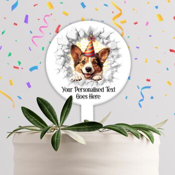 Personalised Welsh Corgi Birthday Break Through, 4 of 8