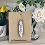 Personalised Remembrance Card Feather Wooden Keepsake, thumbnail 4 of 6