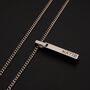 Silver Personalised 3D Bar Pendant Necklace, thumbnail 3 of 12