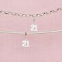 Sterling Silver 21 Charm, thumbnail 1 of 7