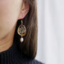 Forget Me Not Or Lace And Freshwater Pearl Drop Earrings, thumbnail 1 of 5