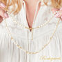 White Pearl And Gold Silver Bead Short Layering Necklace, thumbnail 5 of 9