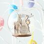 Personalised 3D Wooden Bunny Family Easter Bauble, thumbnail 1 of 7