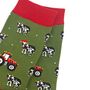 Men's Bamboo Socks Christmas Tractor And Cows, thumbnail 3 of 5