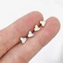 Baguette And Round Cz Stud Earrings Sterling Silver, thumbnail 8 of 12