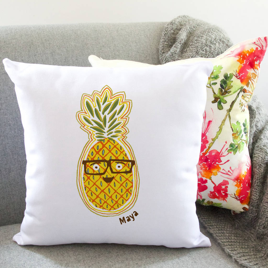 Personalised Funny Pineapple Cushion / Round Or Square By So Close ...