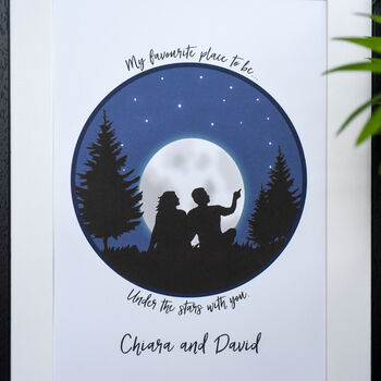 Valentine's Personalised Framed Couples Day Print, 7 of 9