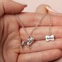 Personalised French Bulldog Sterling Silver Necklace, thumbnail 1 of 10