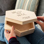 Personalised Welcome To The World Hexagon Keepsake Box New Baby Gift, thumbnail 3 of 6