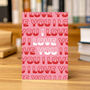 I Love You Greeting Card Pink, thumbnail 2 of 3