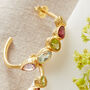 Multi Gemstone Silver Gold Plated Stud Hoops, thumbnail 12 of 12