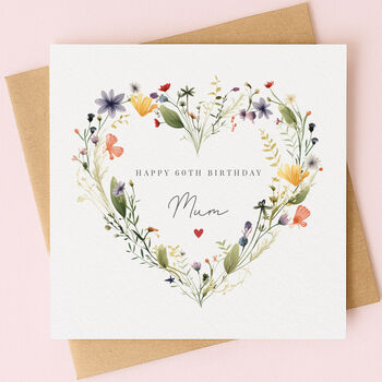 Personalised Wildflower Birthday Card – Any Age, 2 of 6