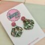 Statement Shell Glitter Resin Earrings / Mermaidcore Jewellery / Beach Holiday Statement / Summer Vacation Jewellery, thumbnail 12 of 12